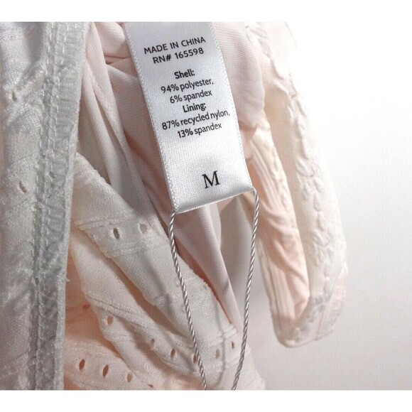 Andie Swim The Belmar One Piece Swimsuit Floral Eyelet Coconut/Cream Size Medium - Picture 12 of 12